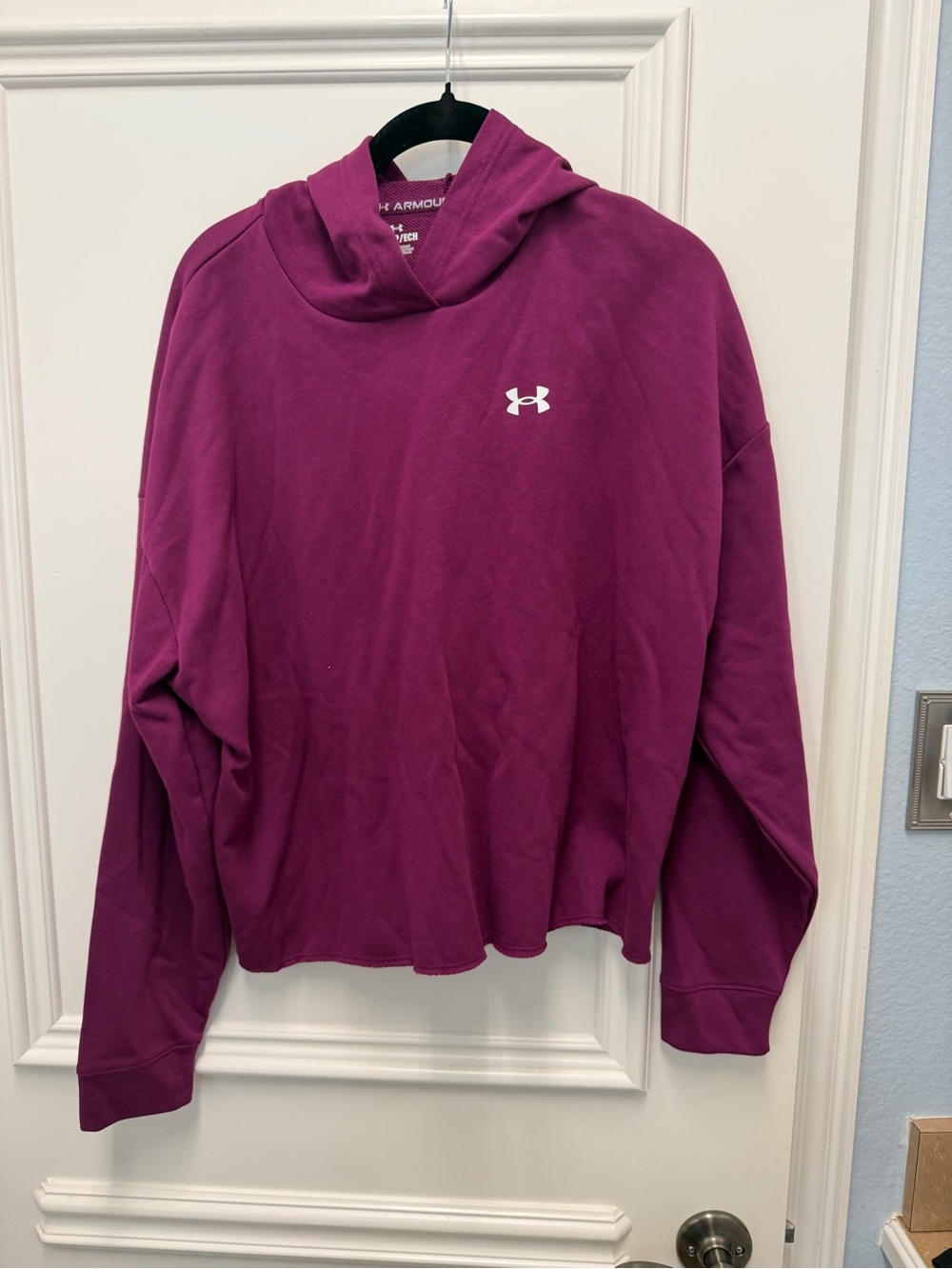 NWT Under Armour Women's Plum Rival Terry Oversize Hoodie